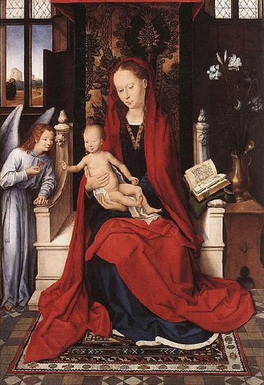 Hans Memling Virgin Enthroned with Child and Angel China oil painting art